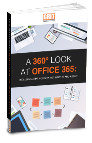 GRIT Technologies A 360 Look at Office365 eBook cover