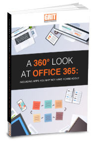 GRIT Technologies A 360 Look at Office365 eBook cover